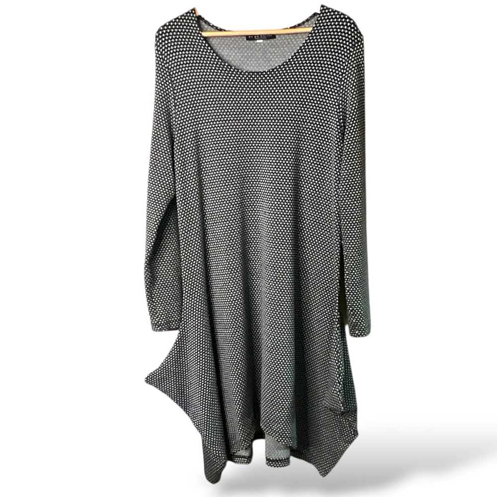 bryn Walker Heather Charcoal Handkerchief-Hem Mini Dress - Picture 3 of 11